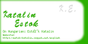 katalin estok business card